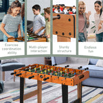 Football Game Table 84.5cm Wood Soccer Arcade Game Room | Yellow