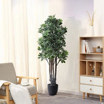 Lifelike 160cm Schefflera Tree In Decorative Pot Premium Artificial Greenery For Modern Interiors