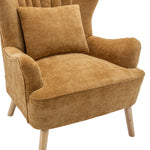 Breeins Upholstered Chenille Wingback Single Sofa Accent Chair With Wooden Legs