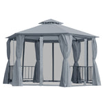 Gazebo Canopy 2 Tier Patio Shelter Steel For Garden