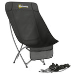 Camping Chair Portable With Side Pocket | Black
