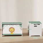 Toy Box With Lid, Safety Hinges For Kids, Nursery, Bedroom | Green