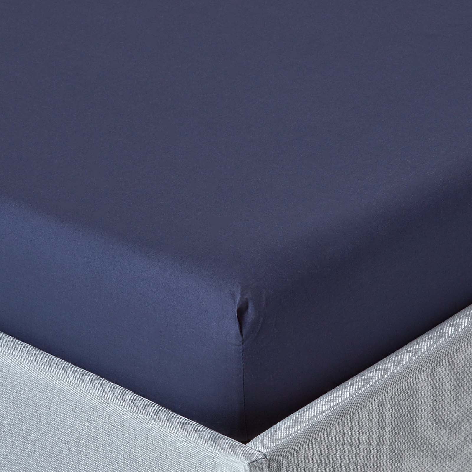 Egyptian Cotton Deep Fitted Sheet 200 Tc | King | Navy Blue