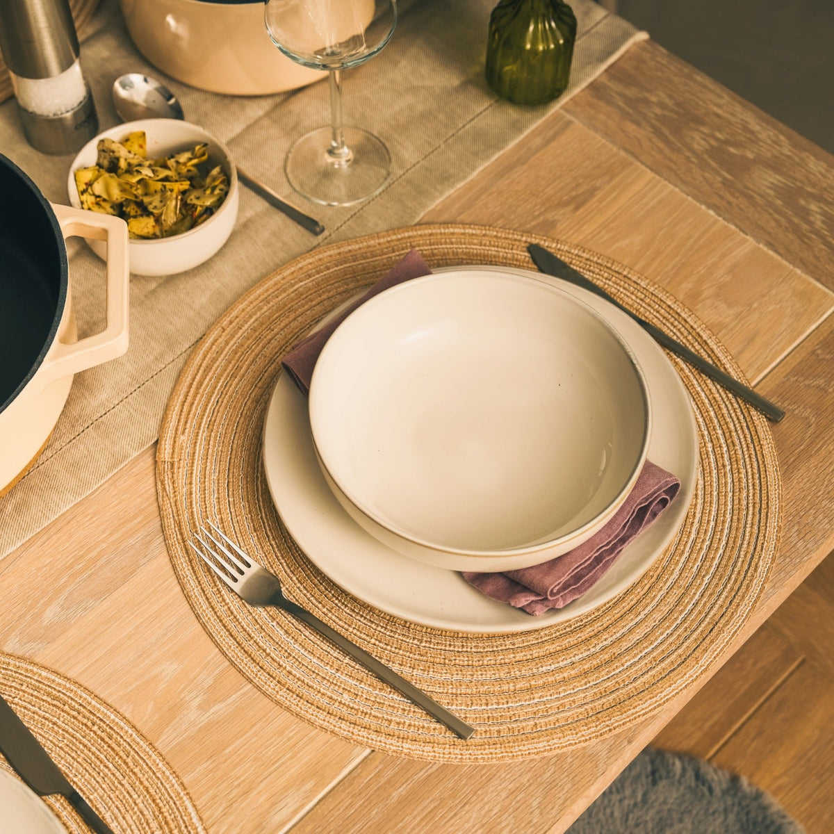 Nordic Stoneware Dinner Set | Set of 20 | White