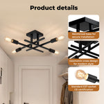 Emitto Semi Flush Mount Ceiling Light Fixture 4 Light E27 Socket