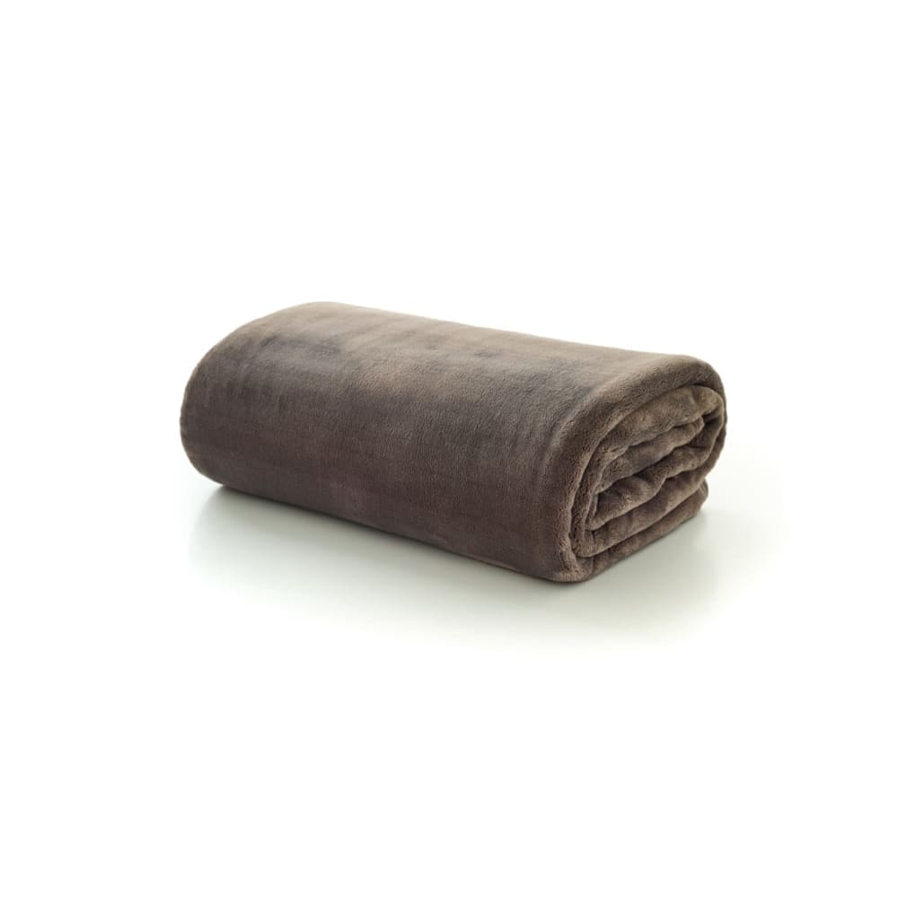 Coco Touch Flannel Throw – Luxury 140x180cm Ultra Soft Blanket | 140cm x 180cm | Brown