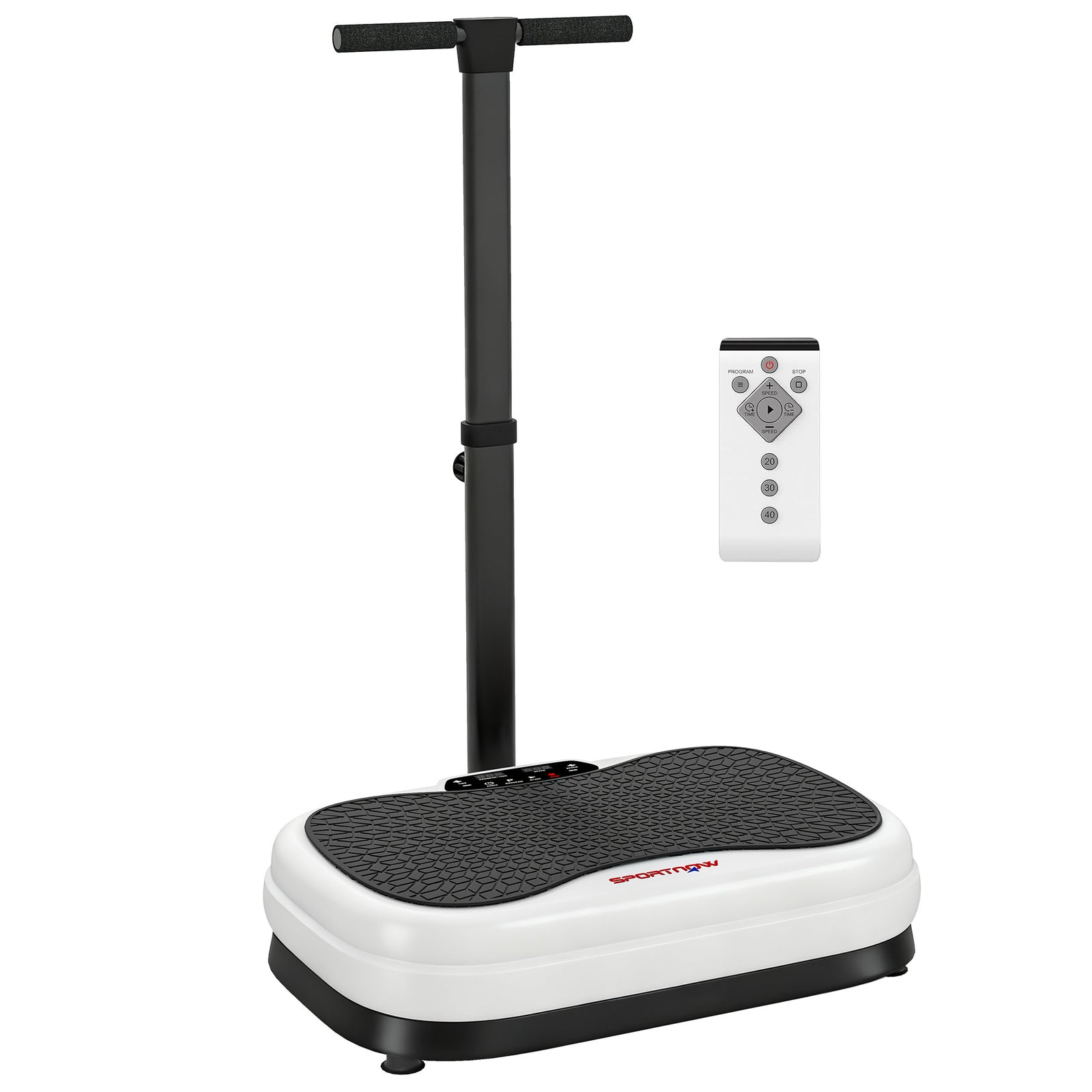 SPORTNOW Vibration Plate With Adjustable Handle, Auto