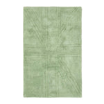 Cotton Tufted Rug Union Jack Plain Embossed Mat | 50cm x 75cm | Sage Green