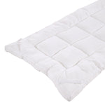 Quilted Mattress Topper With Thick 10cm Padding – Soft Brushed Fabric, Breathable Support & Secure Fit Straps | Super King | White
