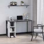 HOMCOM Home Office Computer Desk With Storage Shelves Writing Table