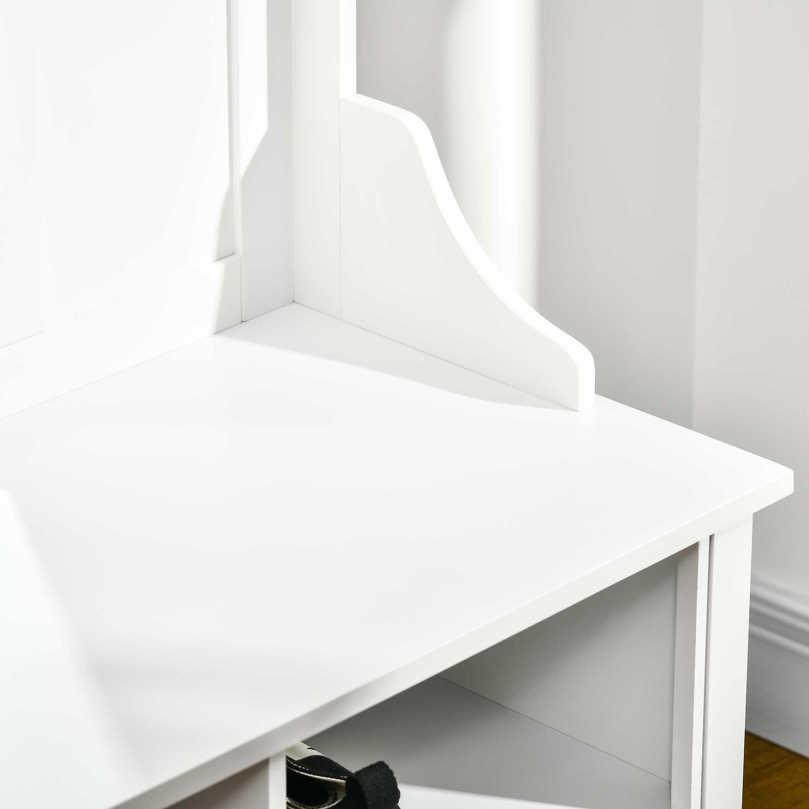 Hallway Furniture Set Shoe Bench Storage Mirror Cabinet