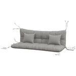 Seat Cushions Back Cushion W/2 Pillows, Water Repellent | Light Slate Gray