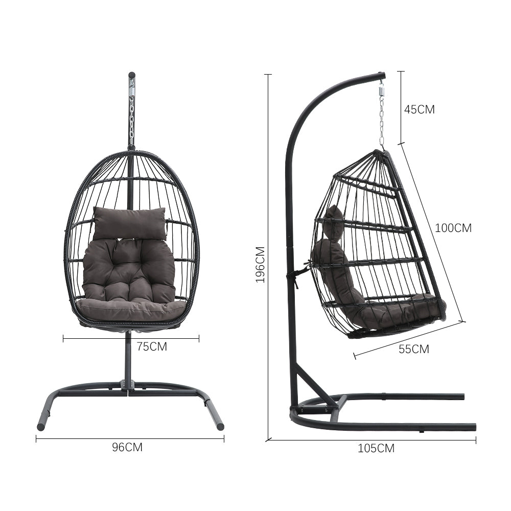 Garden Sanctuary Outdoor Hanging Egg-shaped Chair