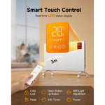 1000w/1500w/2000w Convection Heater With Wifi App & Voice Control, 3 Modes, 24h/7d Timer, Remote Control, Child Lock, Wall Mounted Or Freestanding | Large