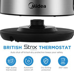 1.7l 3000w Fast Boil Electric Kettle With Auto Shut-off And Dry Burn Protection