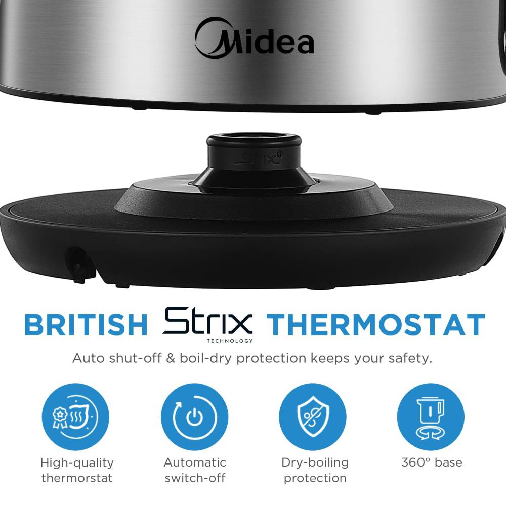1.7l 3000w Fast Boil Electric Kettle With Auto Shut-off And Dry Burn Protection