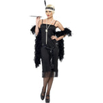 Flapper Costume, With Dress | Small | Black
