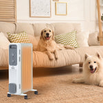 7/9/11 Fin Oil Filled Radiator Portable On Wheels | Medium | White
