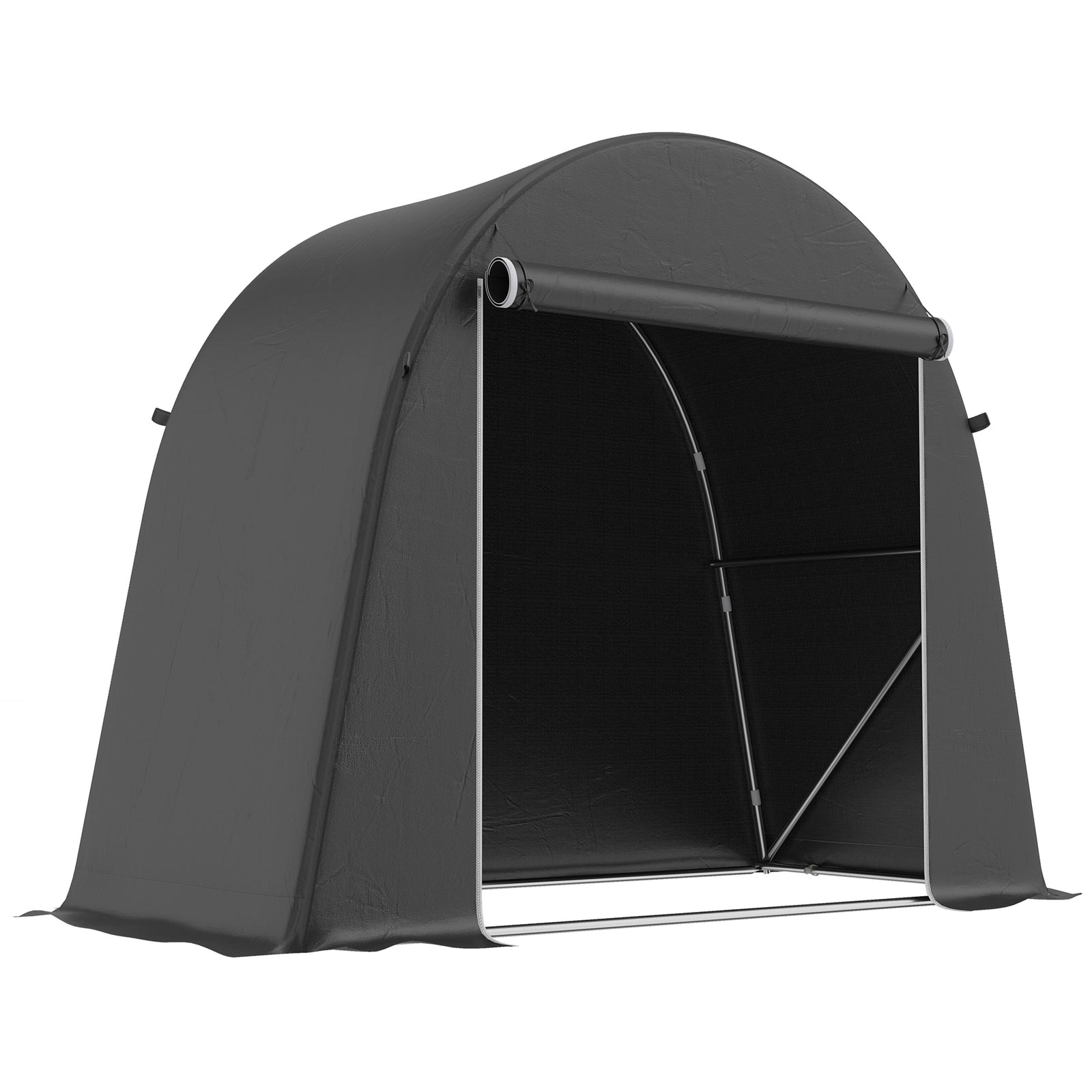 8 X 4 Ft Garden Storage Shed Tent Bike Tent | Dark Grey