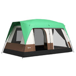 Camping Tent With 3000mm Waterproof Rainfly & Screen Panels | Green