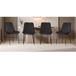 Amelia Velvet Comfort Dining Chairs | One Size | Black