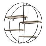 Modern Round Floating Decorative Wall Shelf
