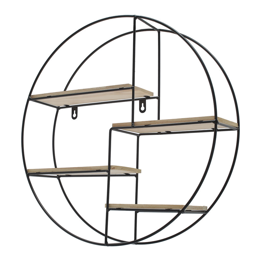 Modern Round Floating Decorative Wall Shelf