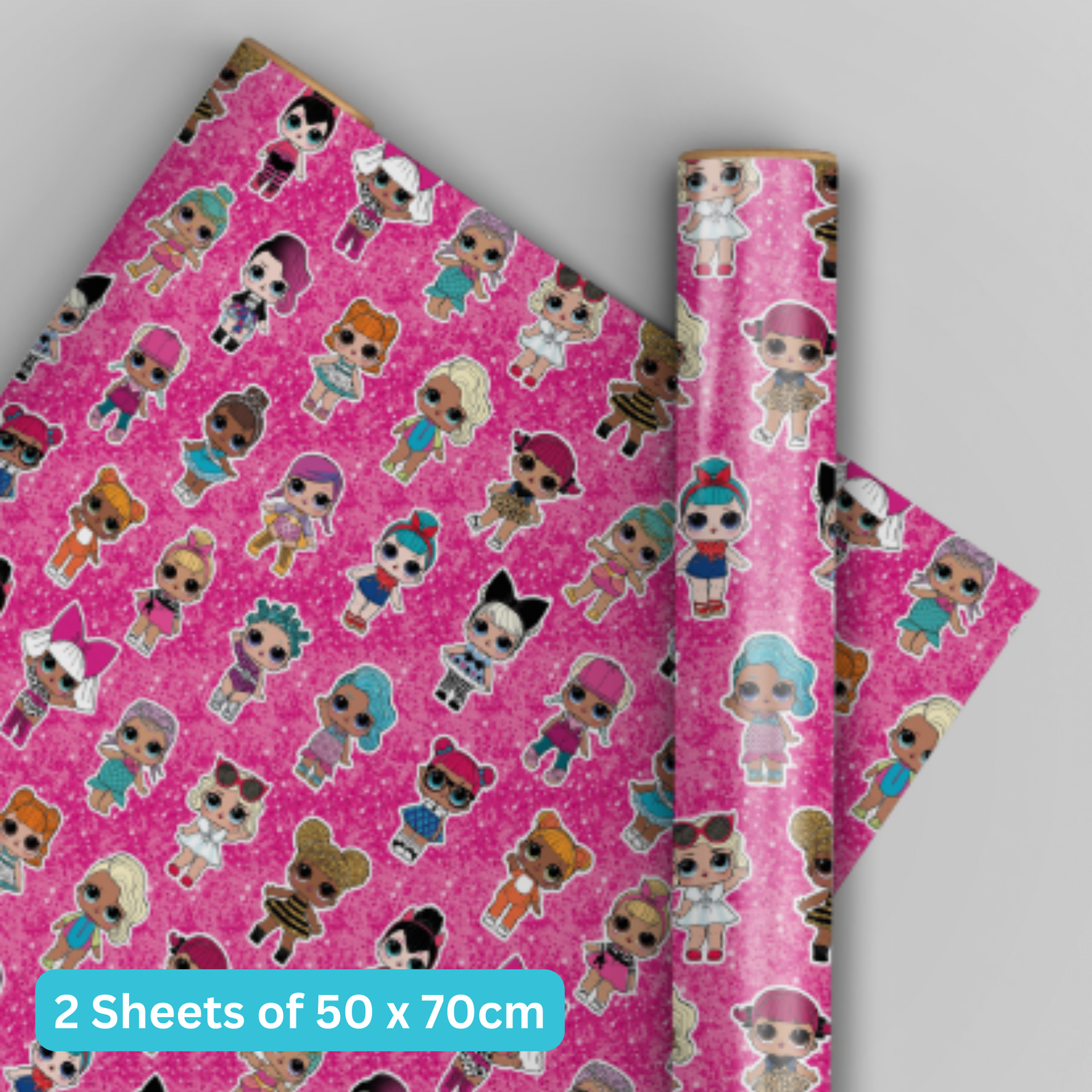 2 Sheets & 2 Tags Wrapping Paper