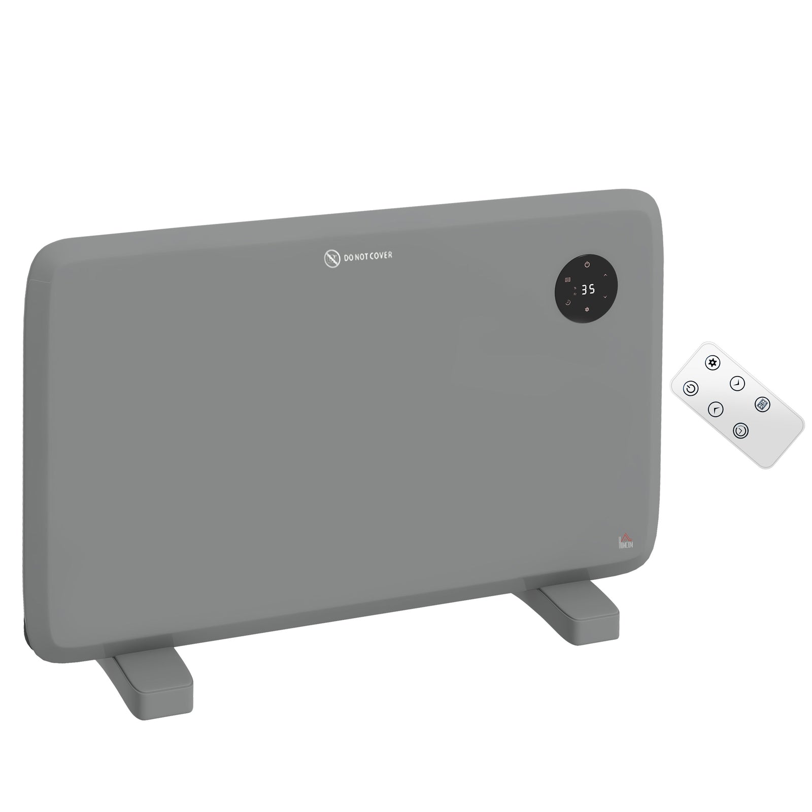 1200w Electric Convector Heater Quiet With Led Display | One Size | Gray