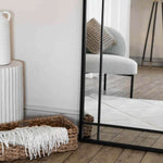 Aimi - Black Metal Rectangle Window Mirror | 180cm x 105cm