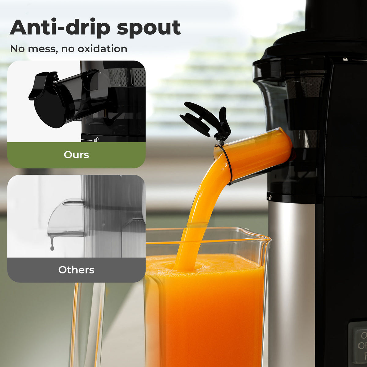 Spector Slow Juicer Cold Press Juice Extractor Quiet Easy Clean Household