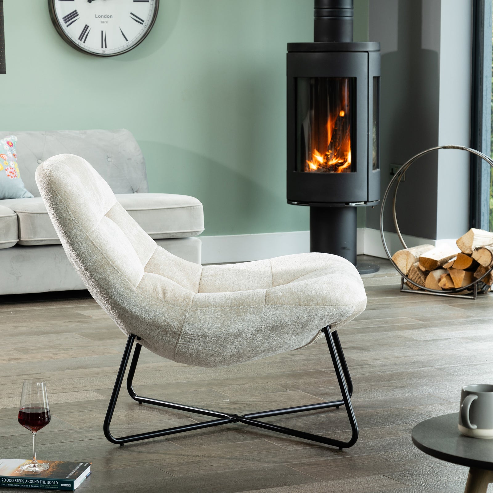 Merced Fabric Accent Chair | Brown