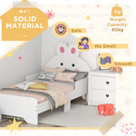 Rabbit Design Toddler Bed Frame, For Ages 3-6 Years, 143 X 74 X 75cm - White | White