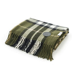 Fergus Tartan Faux Cashmere Large Throw | Green