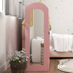 Kids Cloth Rail With Storage Shelf, Boxes, Mirror For Bedroom | Pink