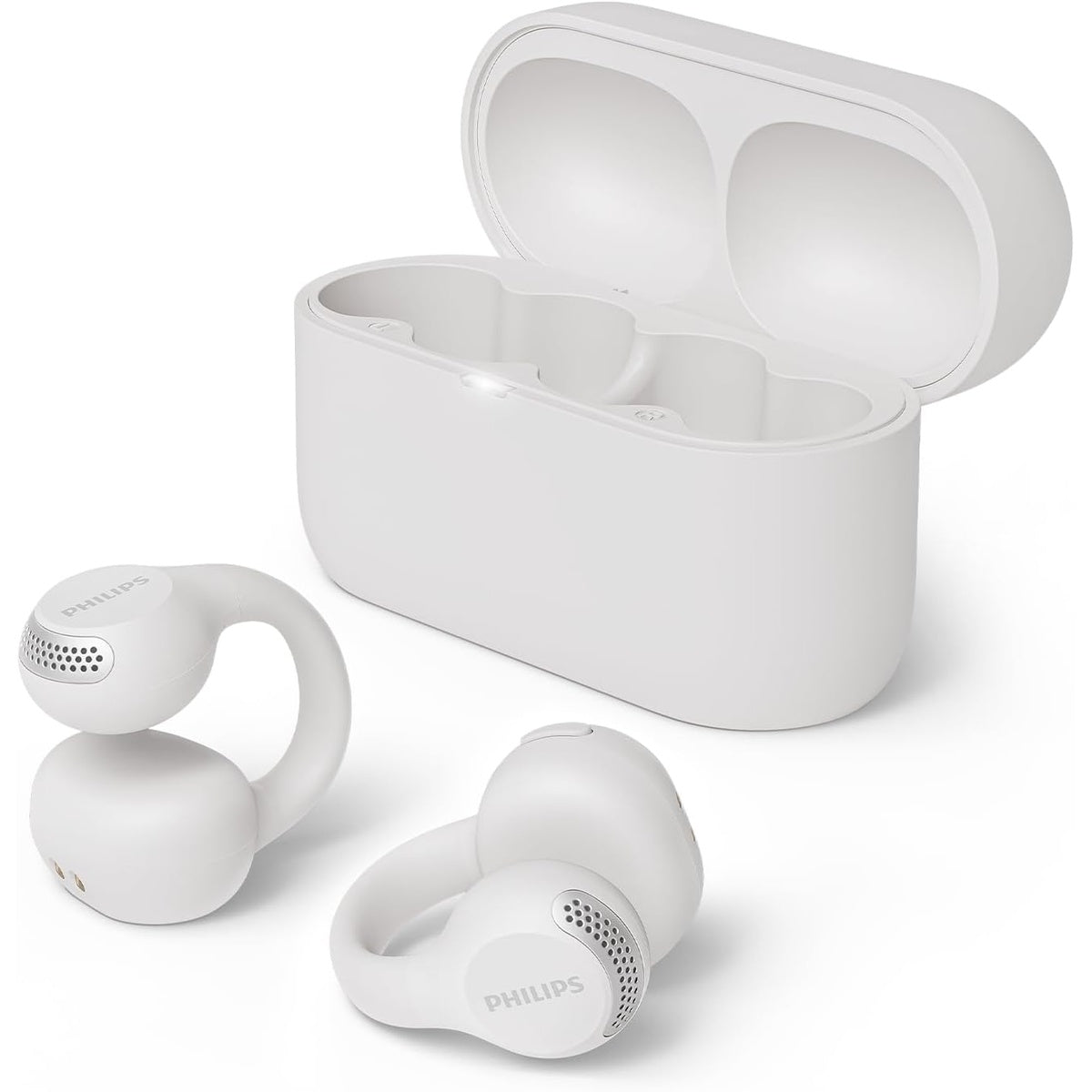 Taq2000 Wireless Open Ear Multipoint Earbuds | White