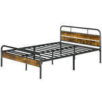 Single/double/king Bed Frame Headboard No Box Spring Needed | Double | Brown