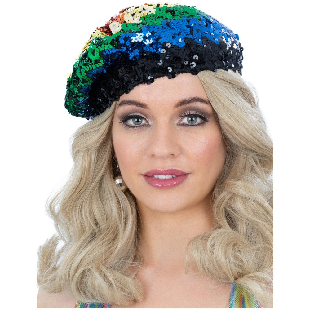 Sequin Beret, Rainbow