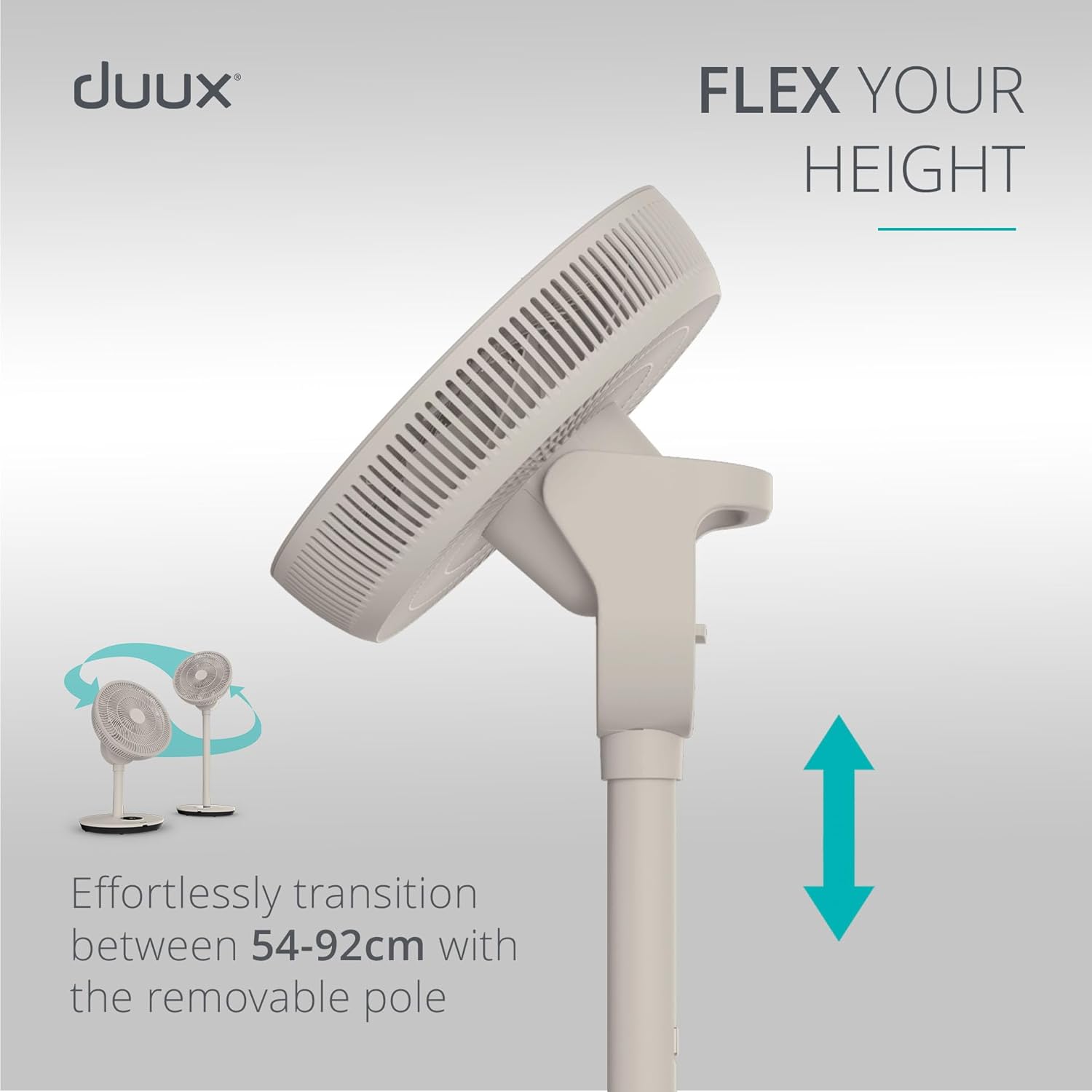 Whisper Flex 2 Smart Standing Fan With 30 Fan Speeds | Stone