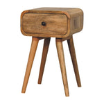 Solid Wood Avora Mini Oak-ish Nightstand With 1 Drawer