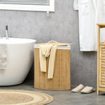 55l Bamboo Corner Laundry Hamper Bamboo Laundry Basket | One Size | Natura