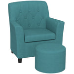 Kids Sofa Set With Footrest For Playroom Bedroom | Blue