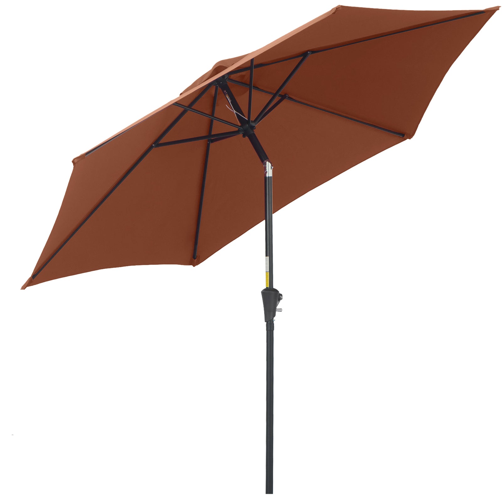 2.6m Patio Umbrella With Tilt Crank | Coffee