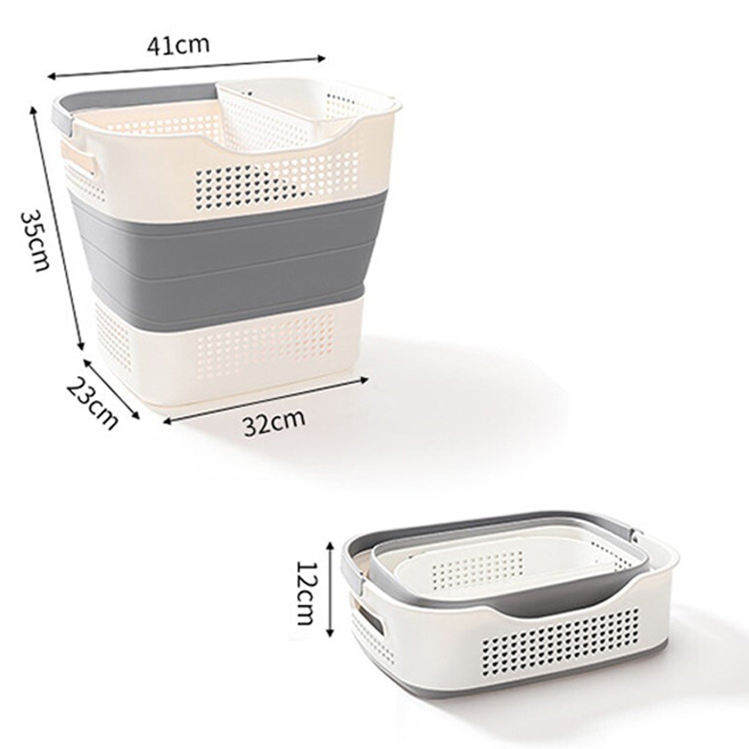 HYGRAD BUILT TO SURVIVE Collapsible Laundry Basket 43l Heavy Duty Laundry Hamper Telescopic Basket