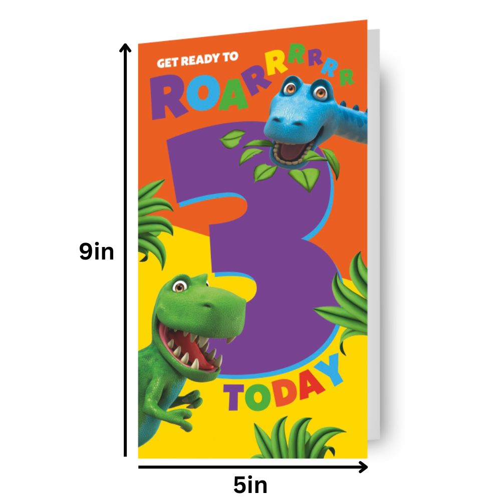 Age 3 Sticker Birthday Card Official Product