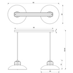 Felix Double Pendant Lamp 2xe27 The Hand Made High Quality Fittings 29cm Shades Rugged Industrial Look