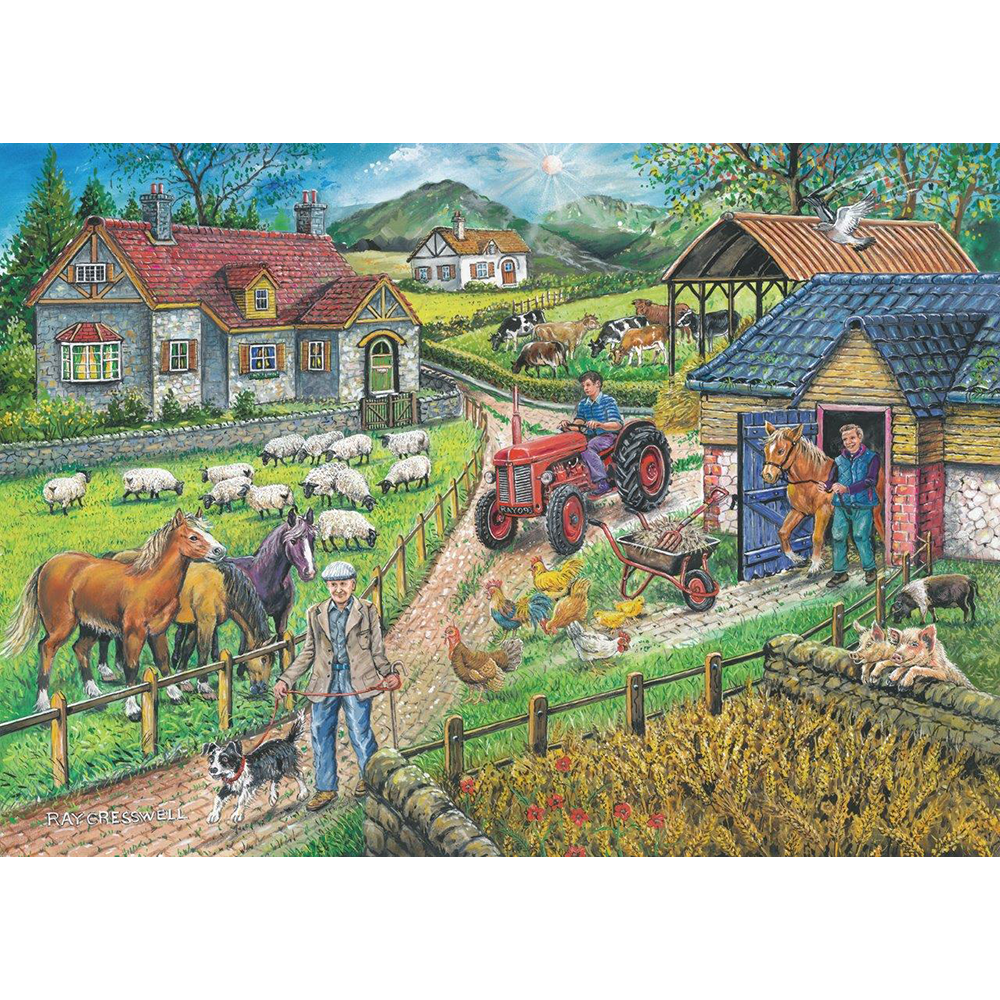 Barley Mow Farm - Big 250 Piece Jigsaw Puzzle For Adults & Kids, With Extra Large Pieces