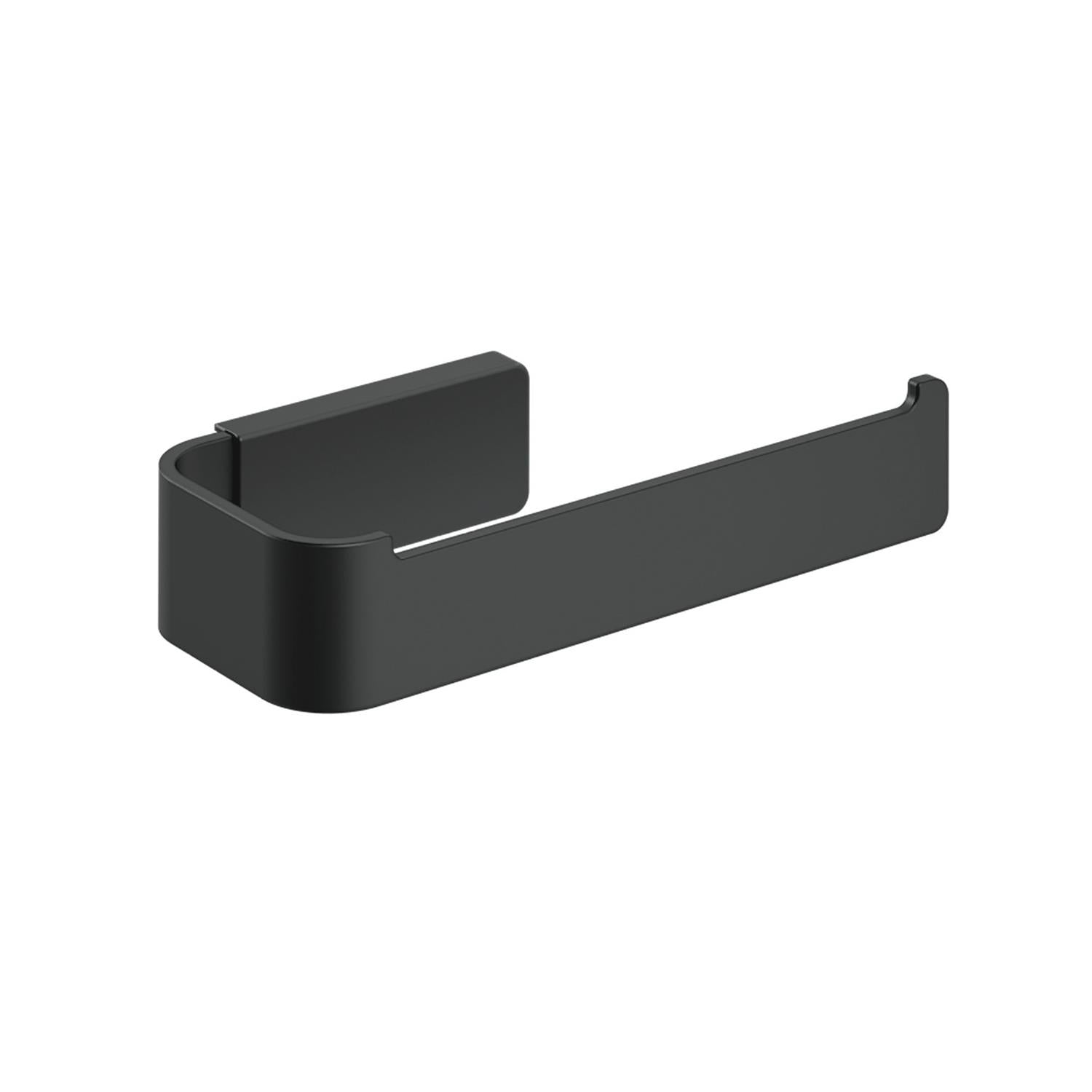 Toilet Roll Holder, Black Matt, Wall-mounted, 6,5 Cm. Collection Nea