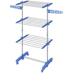 3/4 Tier Clothes Airer Stainless Steel Clothes Drying Rack | Medium | Blue