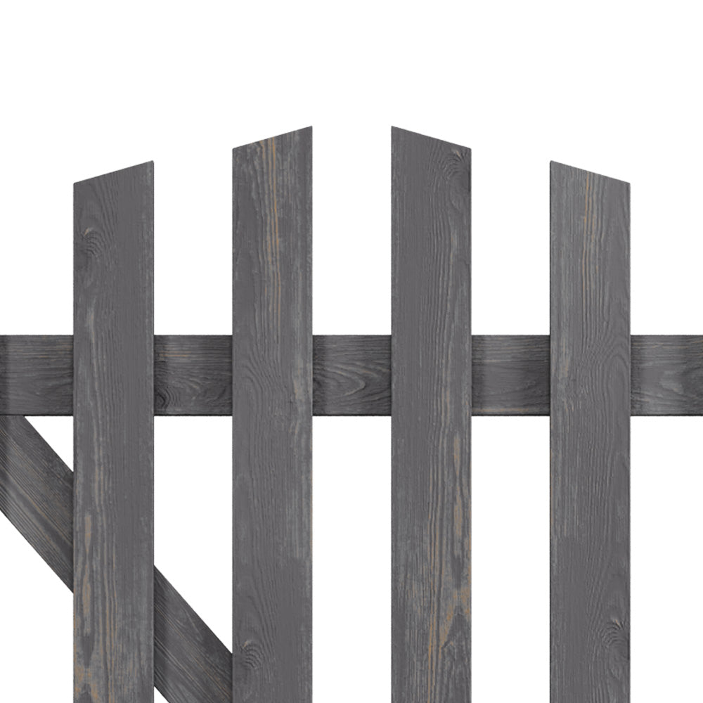 Rustic Wooden Garden Gate With Arched Top Weathered Gray Finish | Small | Grey
